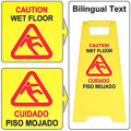 Plastic wet floor sign